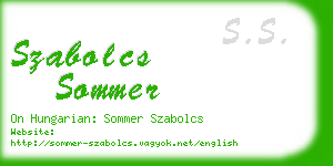 szabolcs sommer business card